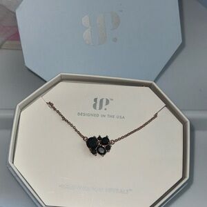 BOMB party RBP5031 The Cluster Sparkle Necklace Black Onyx Cubic Zirconia